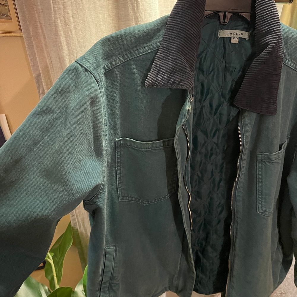 Chore coat -‎ teal w corduroy collar - Picture 4 of 6